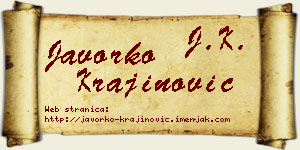 Javorko Krajinović vizit kartica